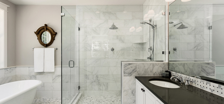 bathroom shower door installation in Ladera Heights